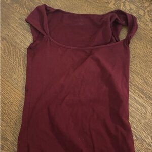 Women's Burgundy Sleeveless Top